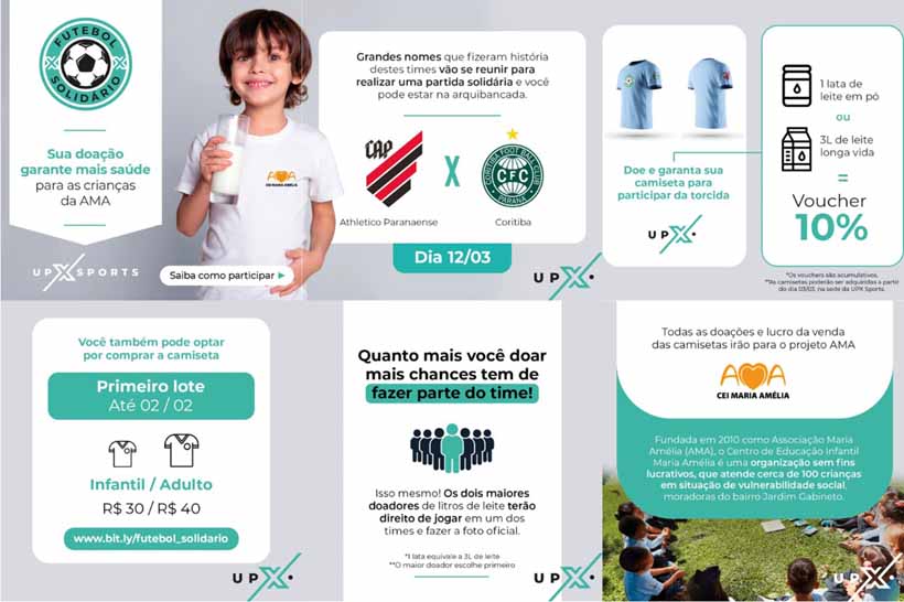  Athletiba solidário irá arrecadar leite para comunidade de Curitiba