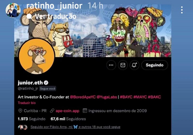  Ratinho Junior tem conta hackeada no Twitter