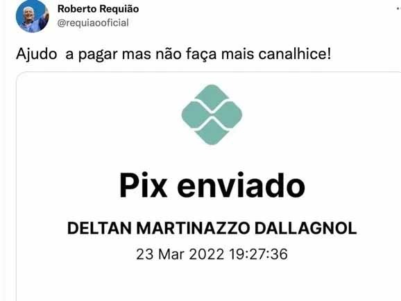  Requião não perde a piada e faz PIX para Dallagnol