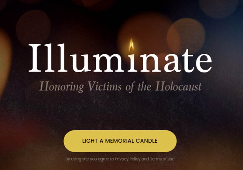  Acenda uma vela virtual por uma vítima do Holocausto