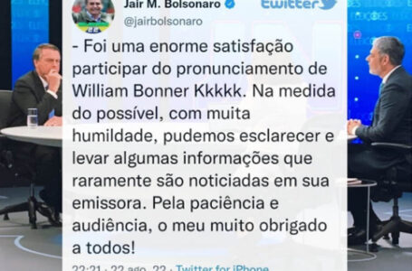 Bolsonaro provoca a Globo após entrevista no ‘Jornal Nacional’