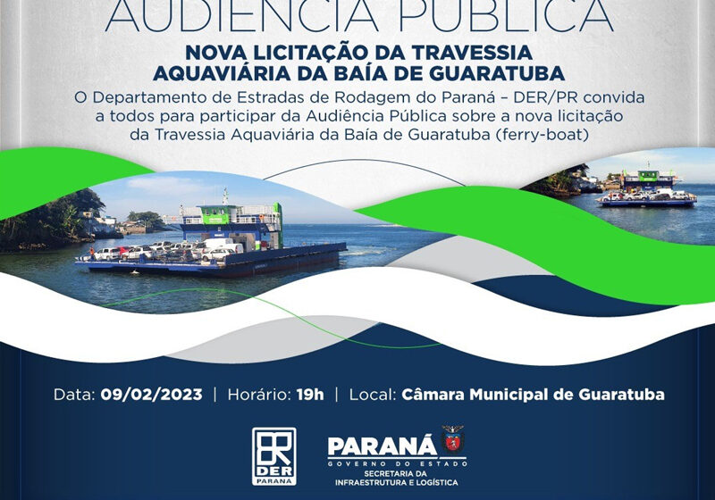  Guaratuba: audiência pública do ferry boat ocorre nesta quinta-feira