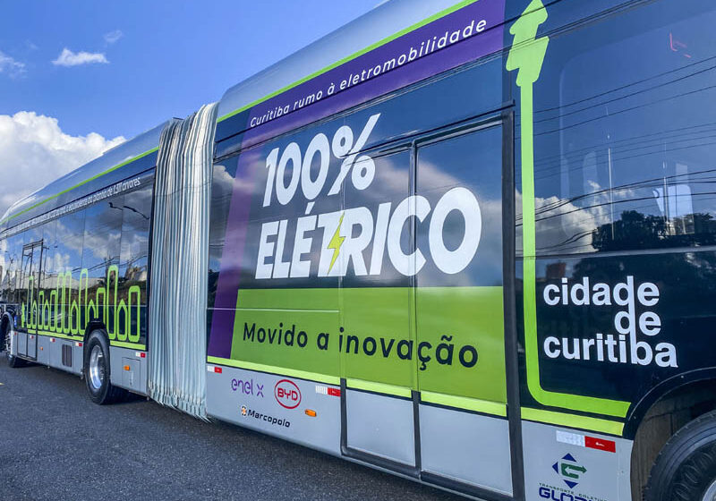  Curitiba começa a testar ônibus elétricos da BYD na próxima semana