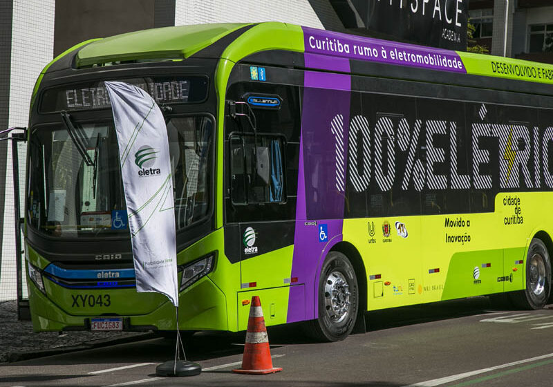  Ônibus elétrico: Prefeitura de Curitiba começa testes na segunda-feira