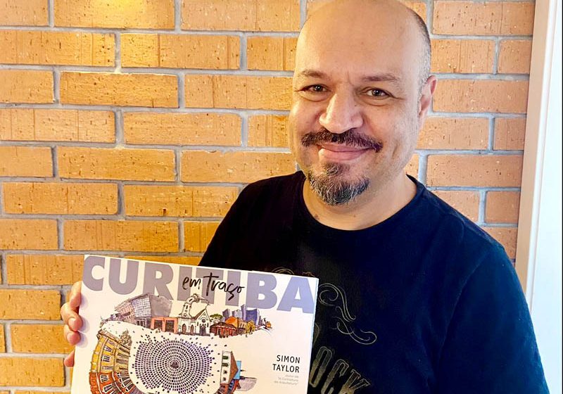  Caricaturista urbano, Simon Taylor lança obra ‘Curitiba em Traço’ neste domingo