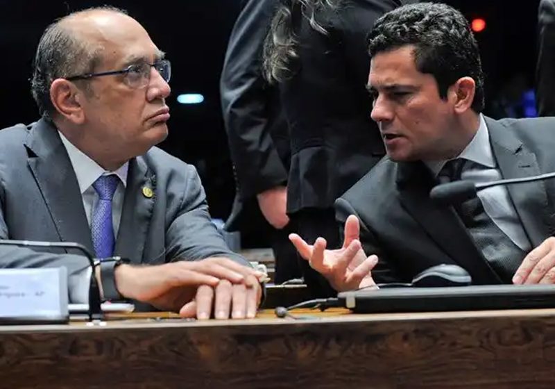  Sergio Moro e Gilmar Mendes se encontraram enquanto corria o julgamento no TRE-PR