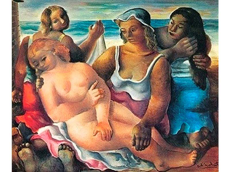 "O Nascimento de Vênus", Di Cavalcanti, 1940 - óleo sobre tela - ( 54x65cm ). Fonte: Dia a Dia Educação.