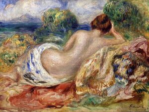"Nu na Paisagem"- Pierre-Auguste Renoir, (1887). Óleo sobre tela ( 21x31,7cm ). Princenton University Art Museum.