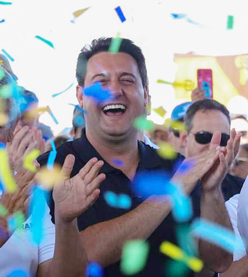 Ratinho Junior durante agenda oficial — aprovação do governo do Paraná segundo pesquisa