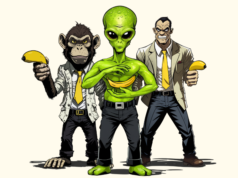 banana gun ilustração
