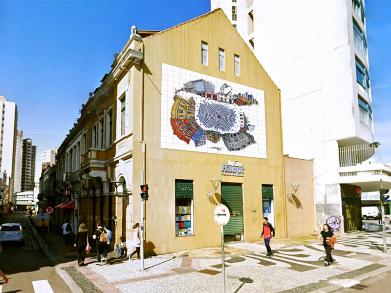 Painel do artista Simno Taylos na casa João Haupt