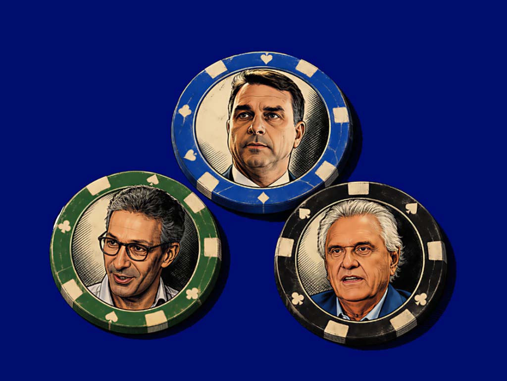 flavio bolsonaro zema caiado fichas