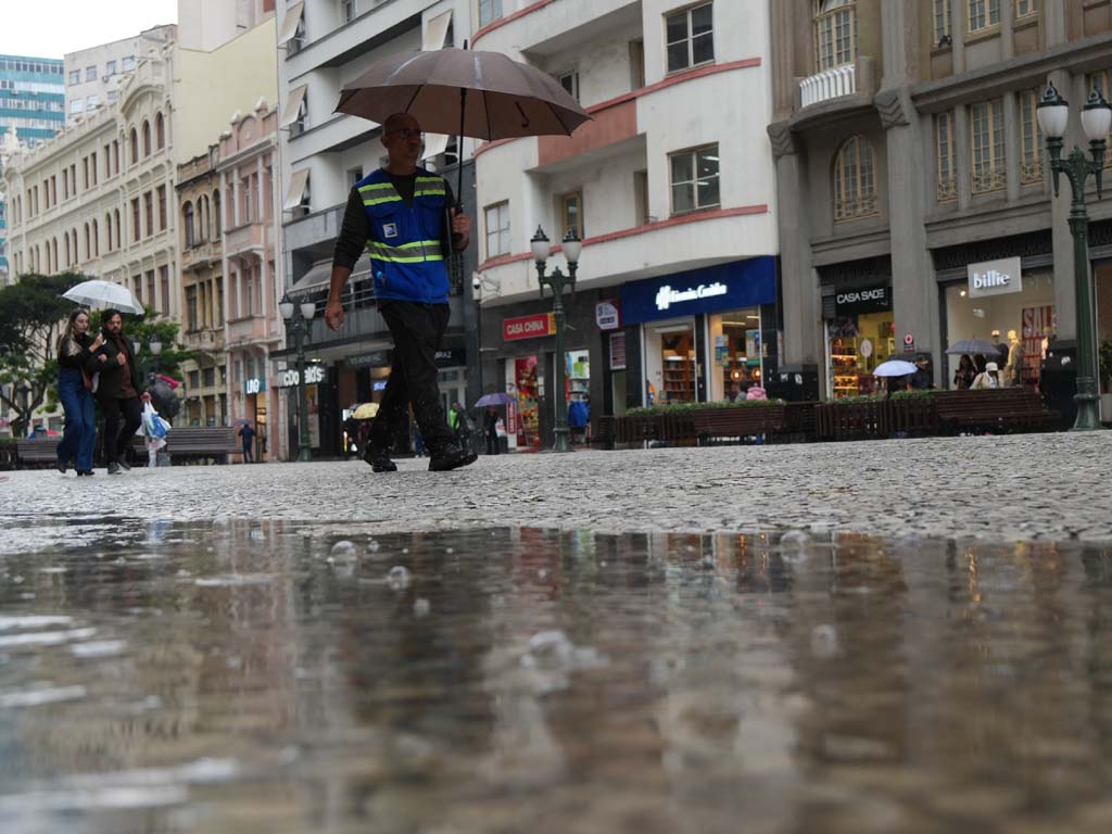 chuva curitiba parana rua xv